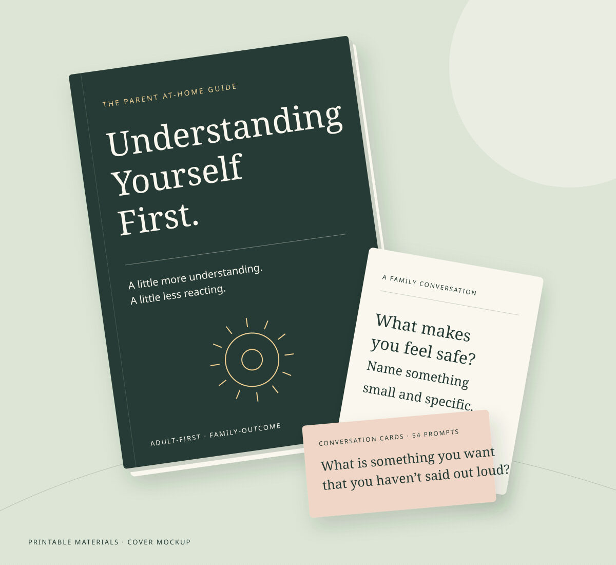 Product preview of Understanding Yourself First with printable family conversation cards